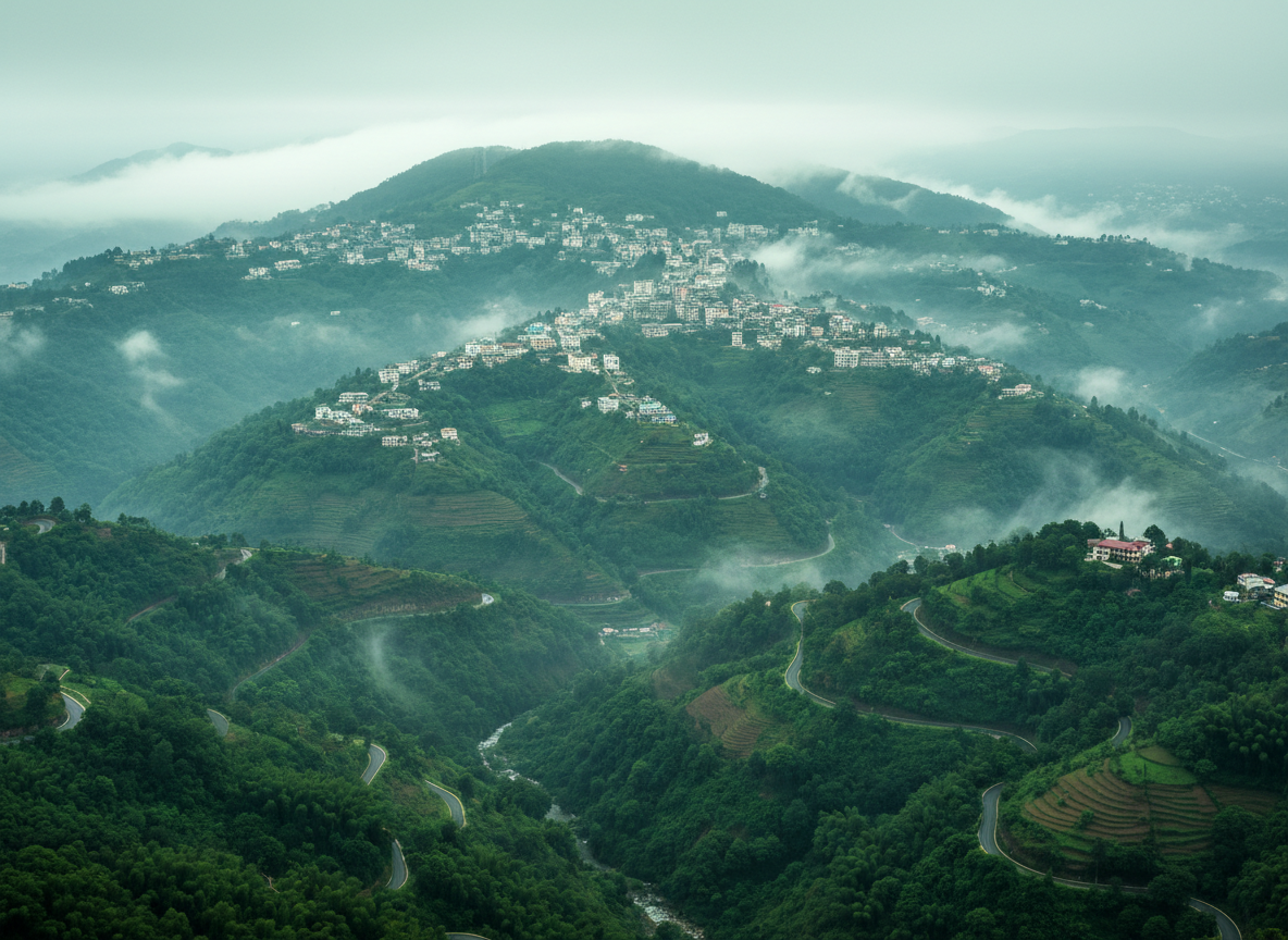 Green hills and forests of Mizoram