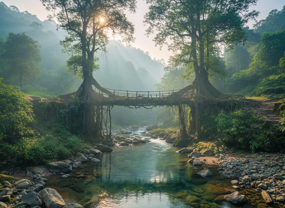 Meghalaya – misty hills, living root bridges and waterfalls
