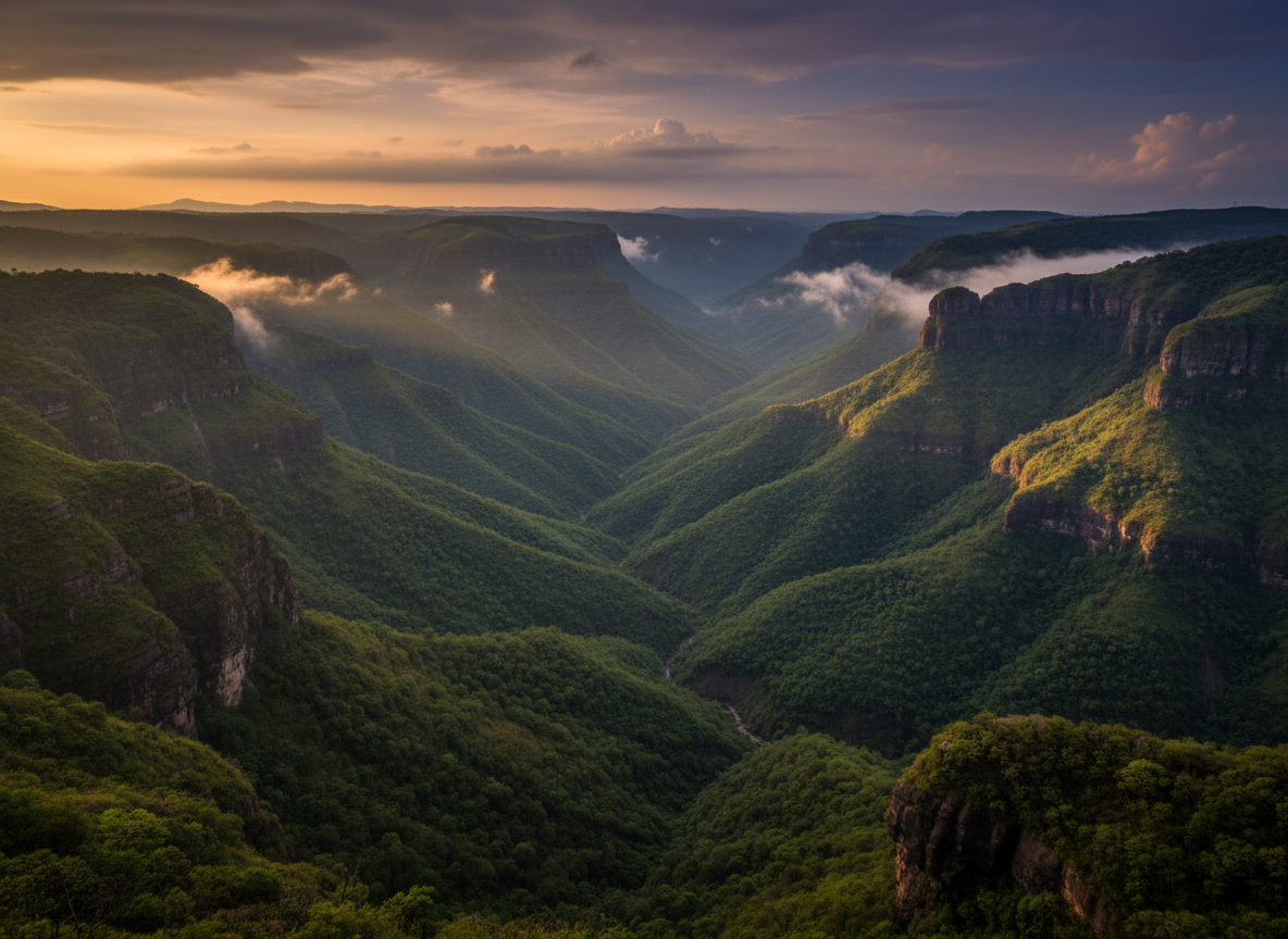 Laitlum Canyon landscape, Meghalaya